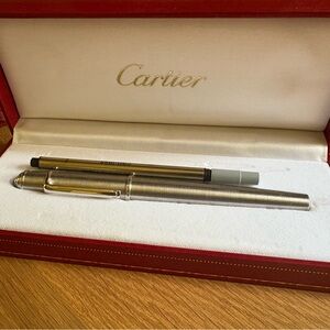 Cartier Silver and Gold Pen for Men